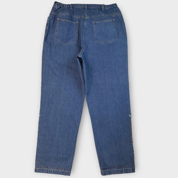Vintage Y2K Chico's Design Beaded Embellished Jeans - Picture 9 of 16